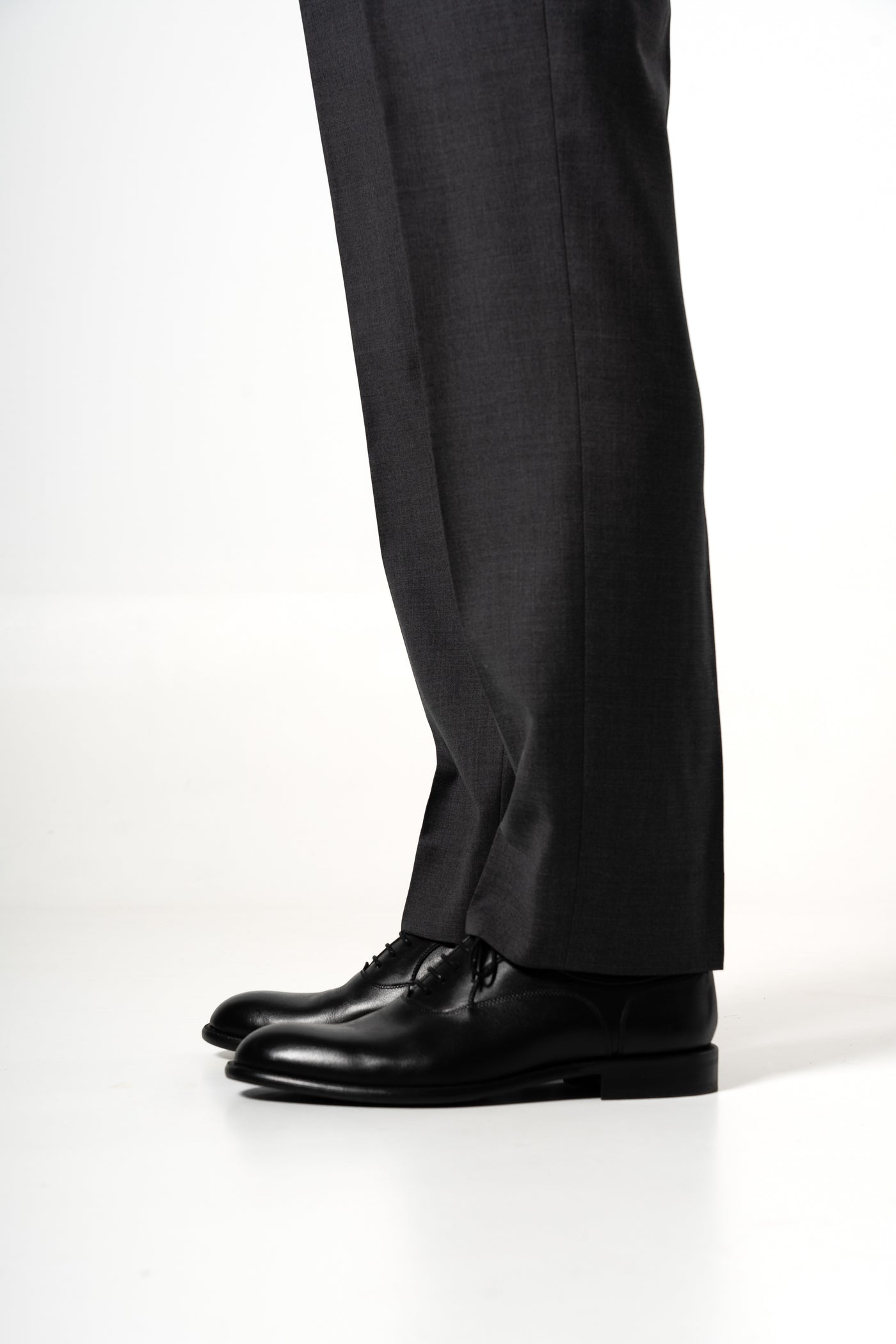 Plain Wool Stone Grey Tailoring Pants