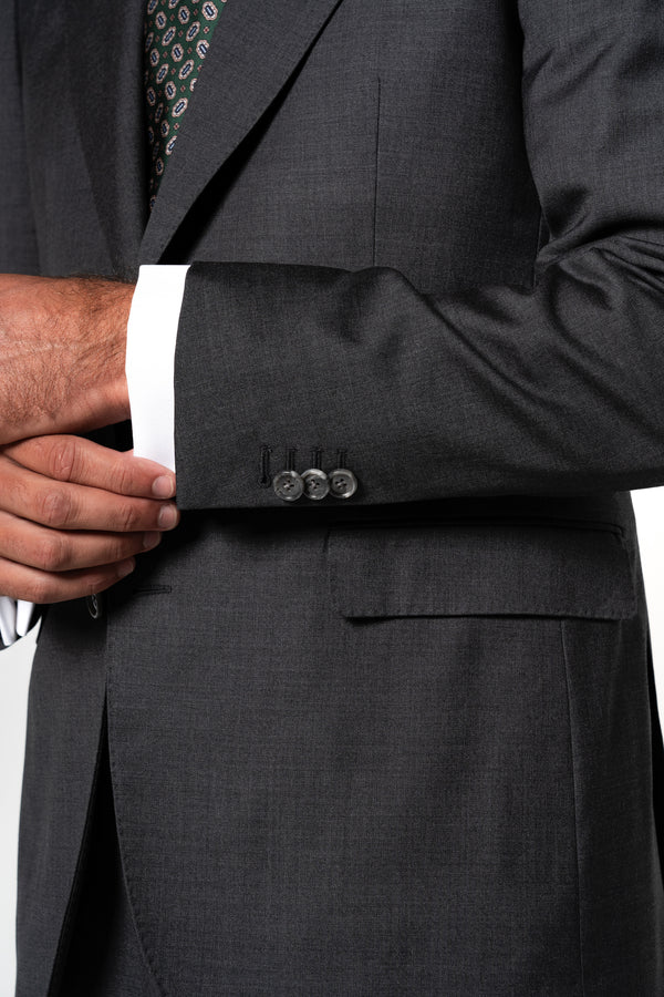 Plain Wool Stone Grey Suit
