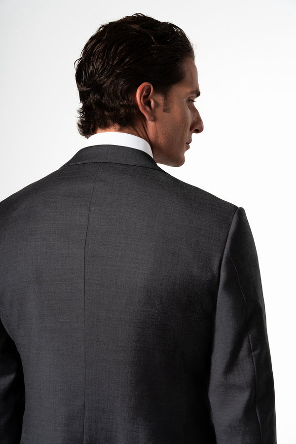 Plain Wool Stone Grey Suit