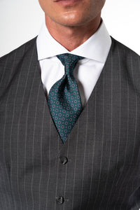Stripes Wool Stone Grey Tailoring Vest Single
