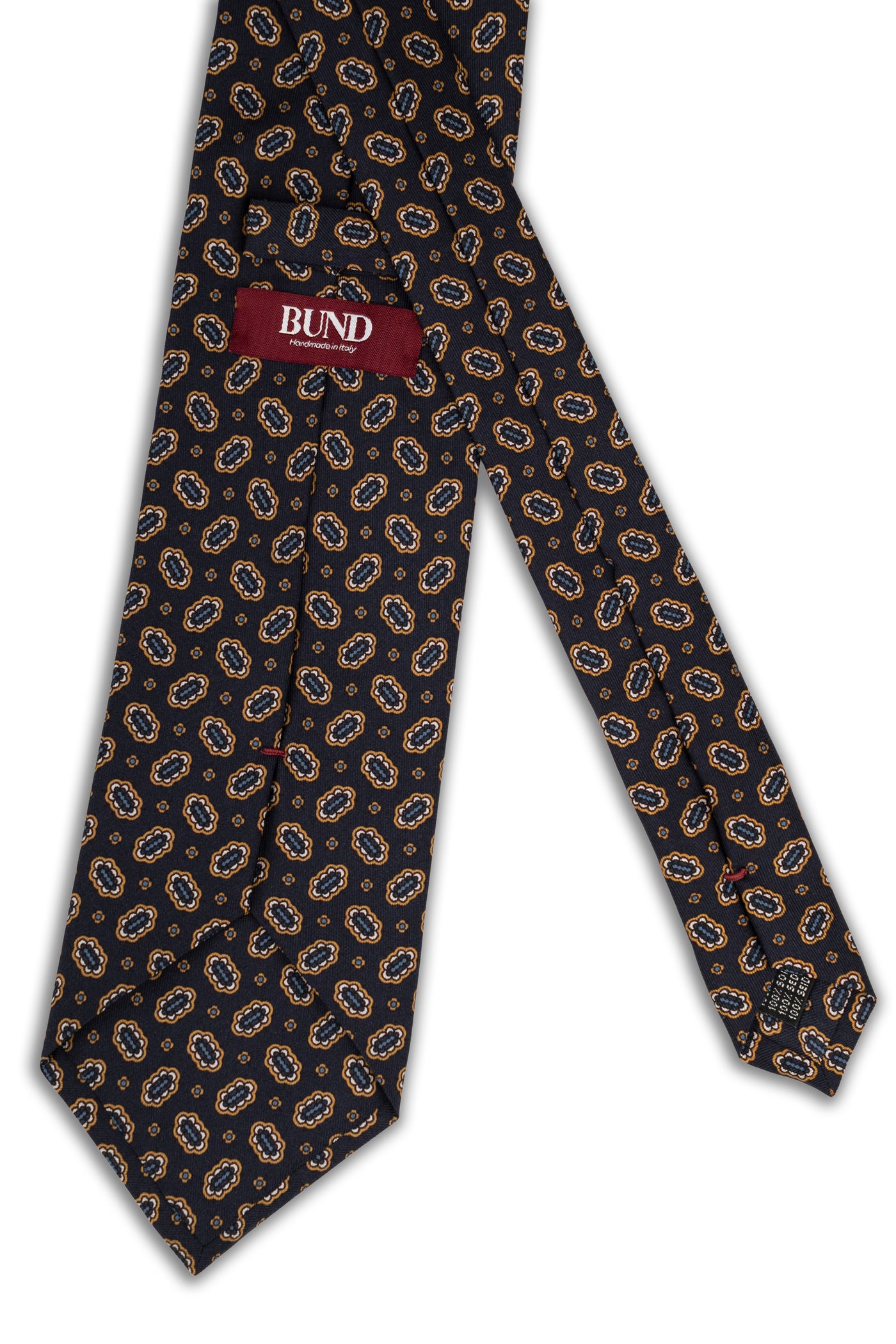 Corbata Gemas Azul Marino de seda - BUND