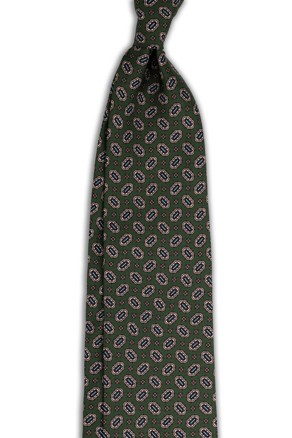 Green Microflowers Tie