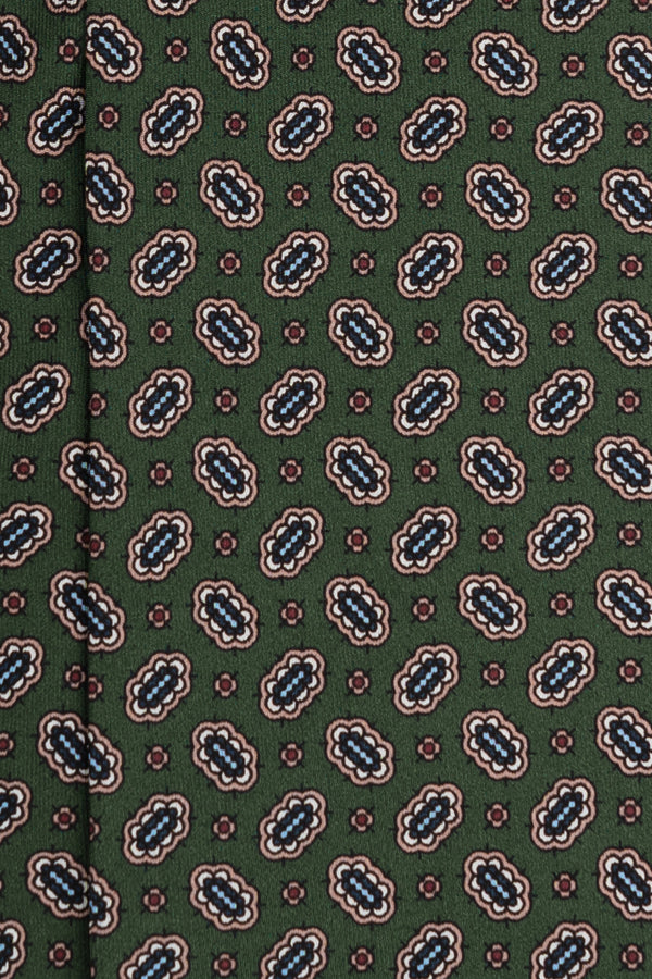 Green Microflowers Tie