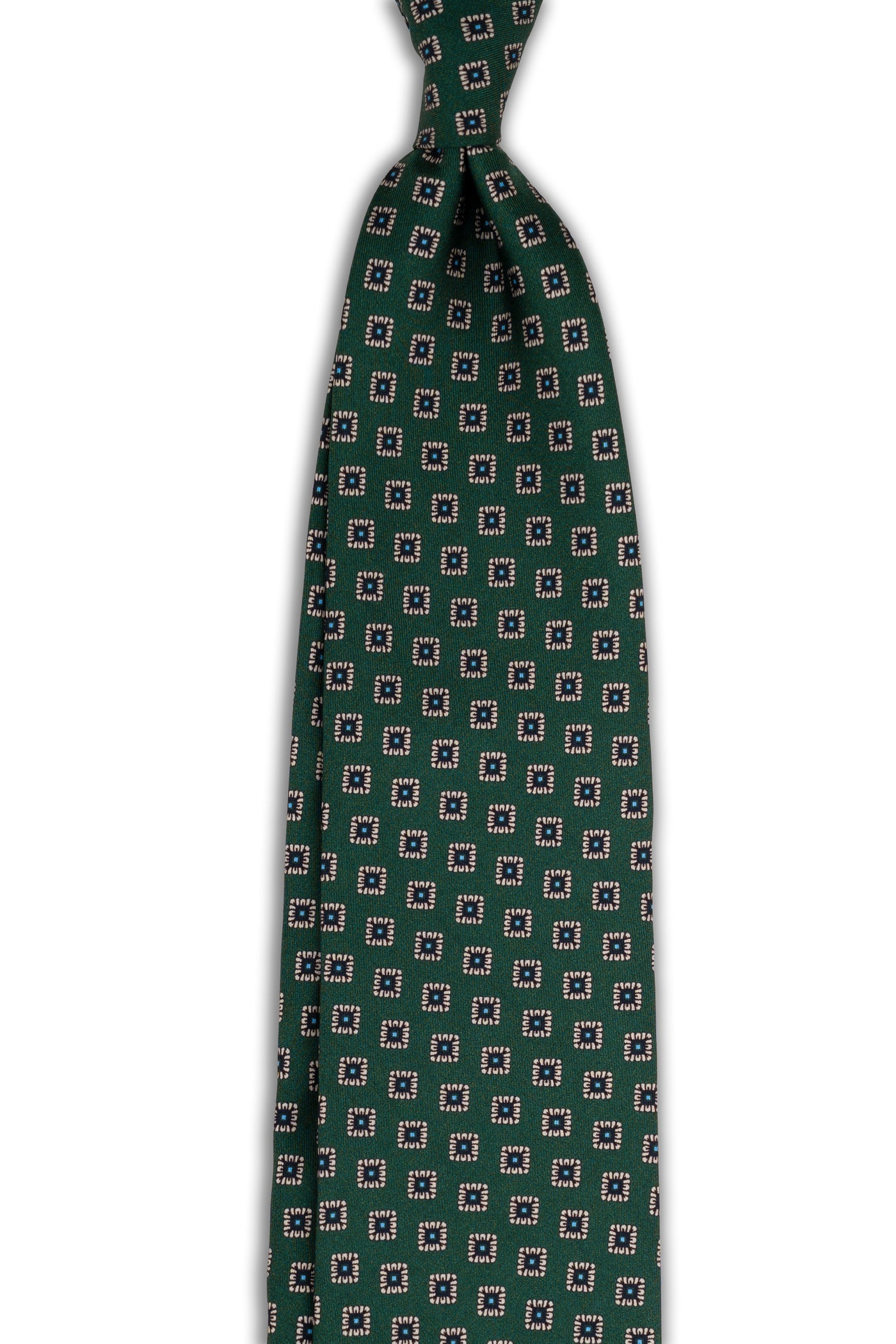 Corbata Cuadros Verde de seda - BUND