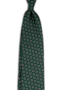 Corbata Cuadros Verde de seda - BUND