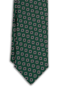 Corbata Cuadros Verde de seda - BUND
