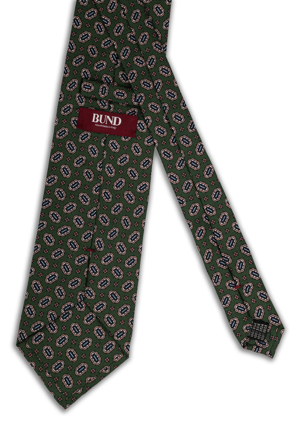 Green Microflowers Tie