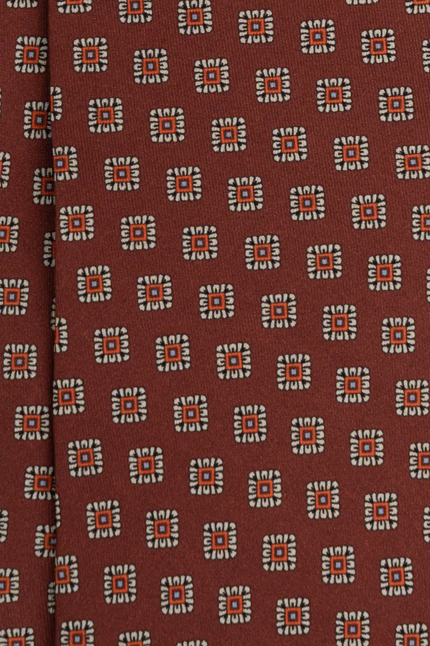 Corbata Cuadros Burdeos de seda - BUND