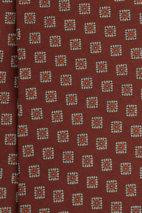 Corbata Cuadros Burdeos de seda - BUND