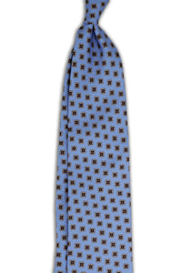 Corbata Cuadros Azul de seda - BUND