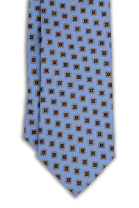 Corbata Cuadros Azul de seda - BUND
