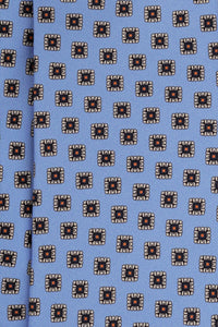 Corbata Cuadros Azul de seda - BUND