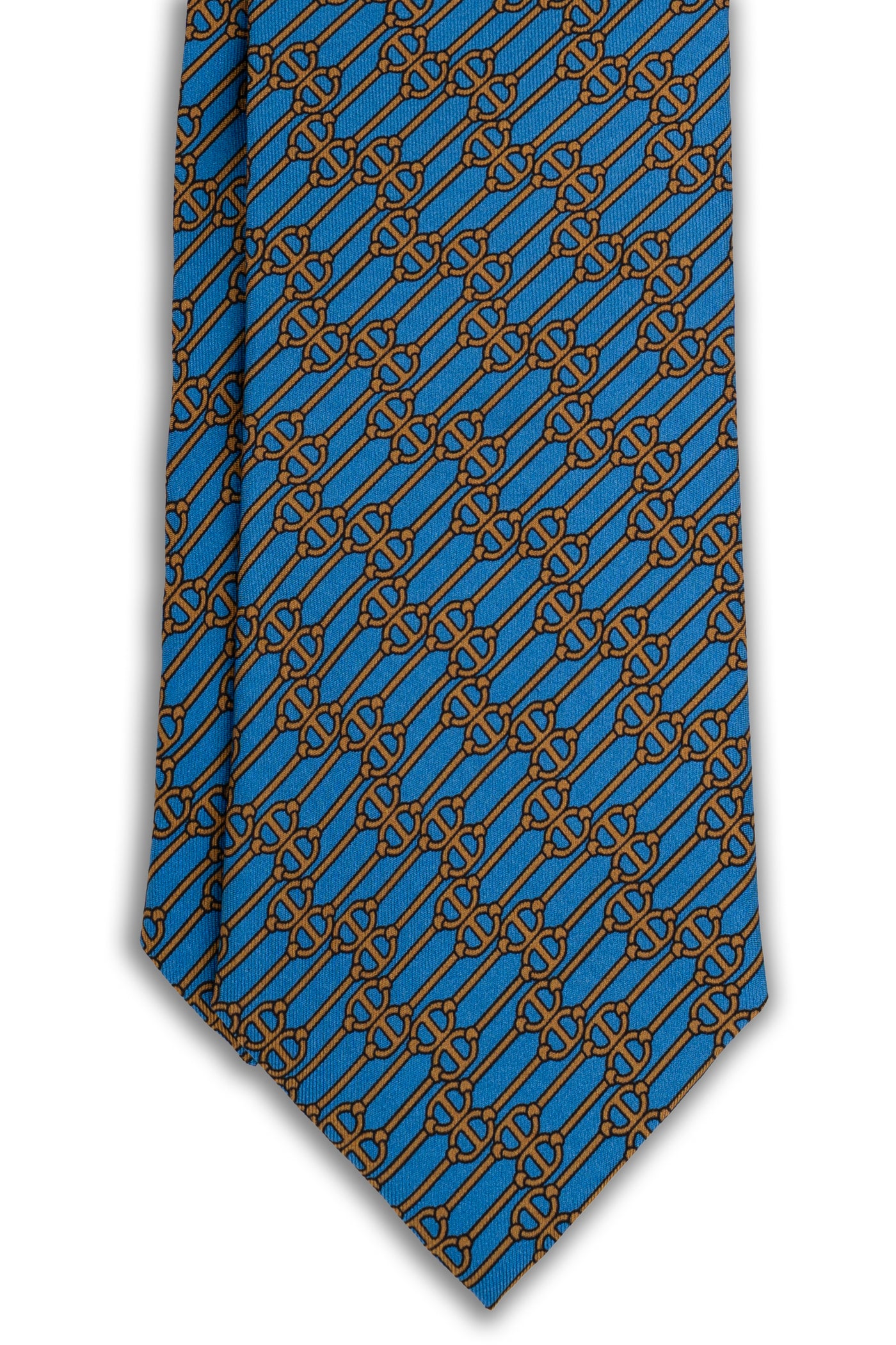 Corbata Cadenas Azul de seda - BUND