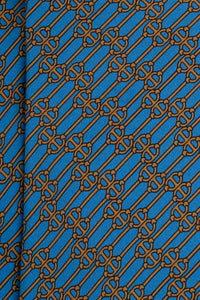 Corbata Cadenas Azul de seda - BUND