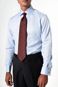 Herringbone Light Blue Business Shirt