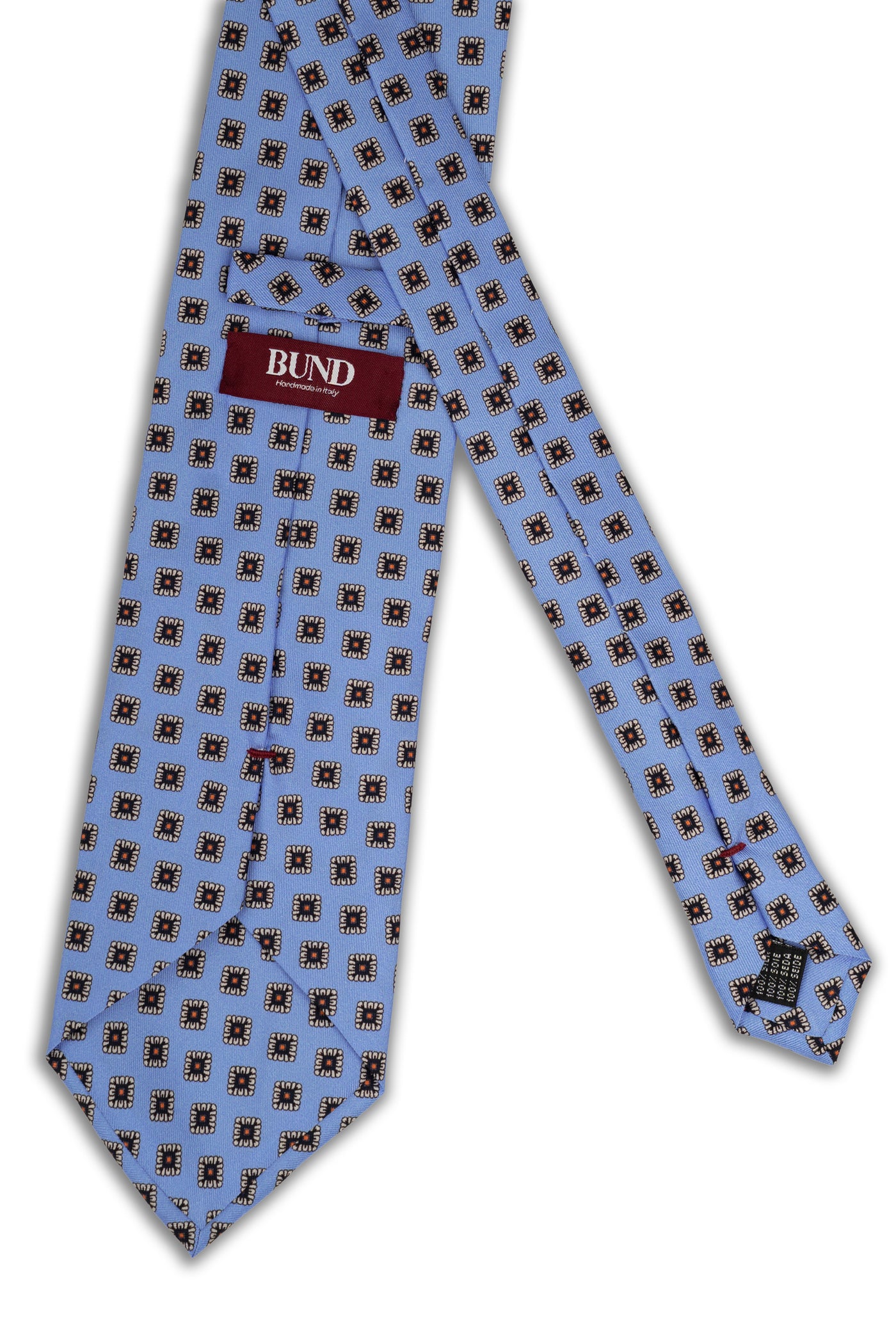 Corbata Cuadros Azul de seda - BUND