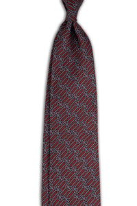Corbata Cadenas Burdeos de seda - BUND