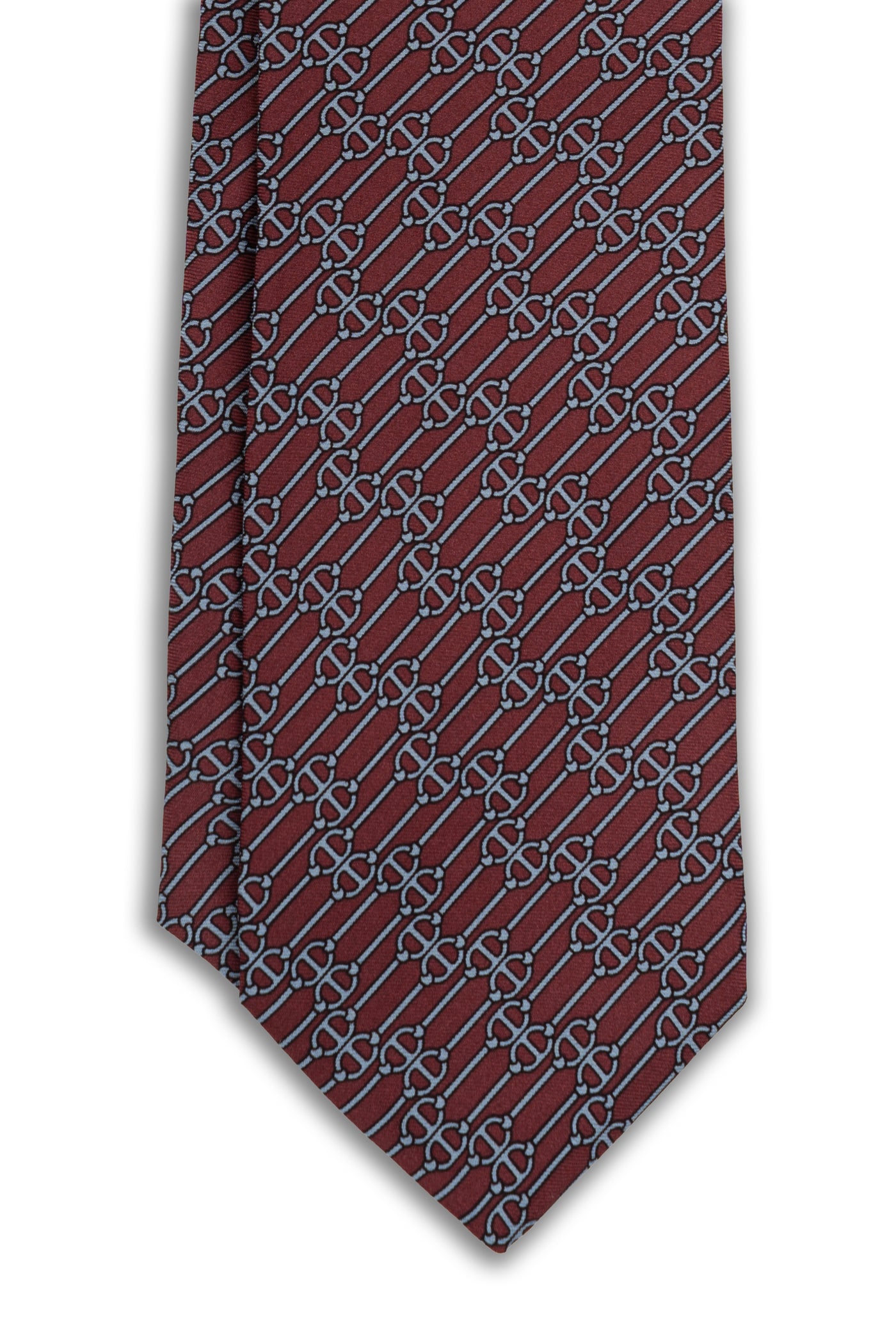 Corbata Cadenas Burdeos de seda - BUND