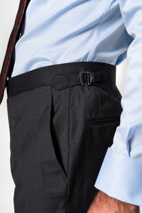 Plain Wool Dark Grey Tailoring Pants