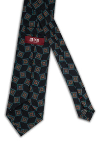 Corbata Geométrica Navy de seda - BUND