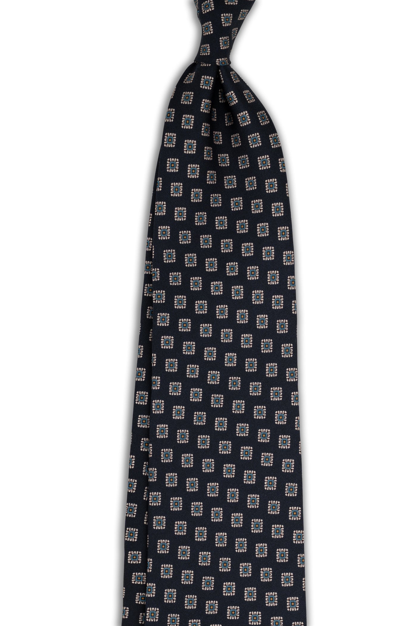 Corbata Cuadros Azul Marino de seda - BUND