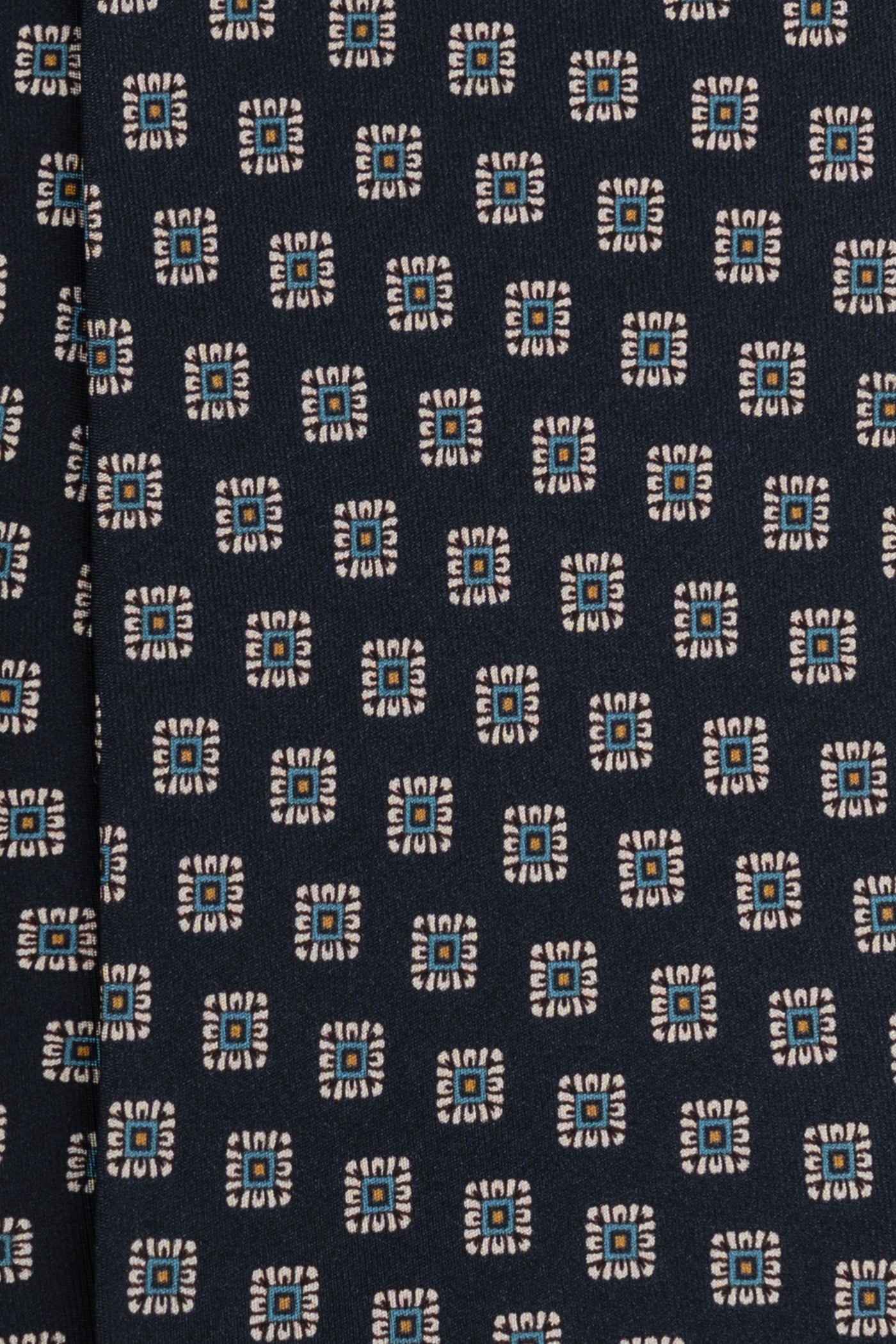 Corbata Cuadros Azul Marino de seda - BUND