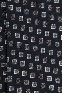 Corbata Cuadros Azul Marino de seda - BUND