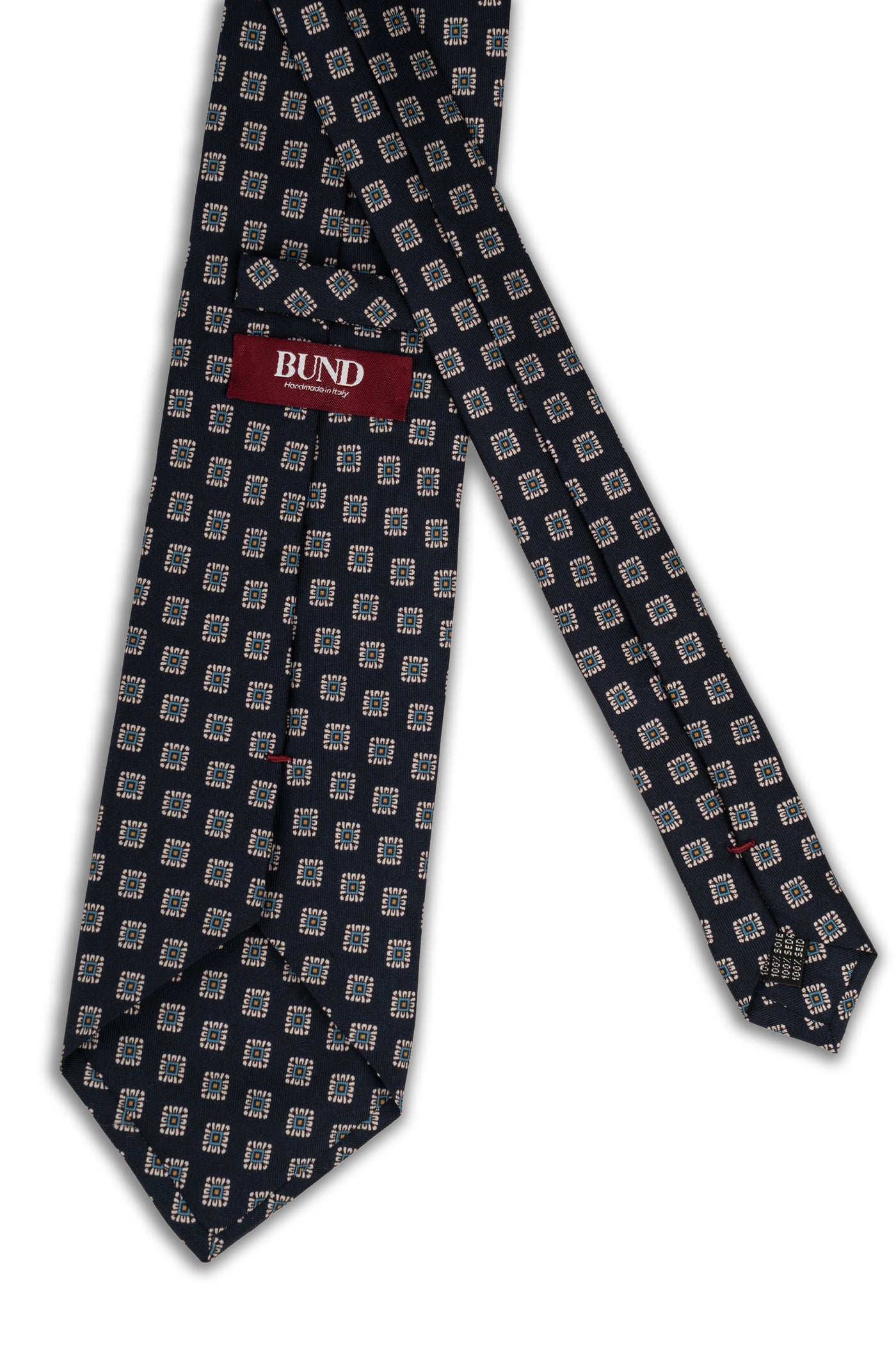 Corbata Cuadros Azul Marino de seda - BUND