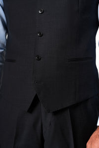Plain Wool Dark Grey Tailoring Vest Single
