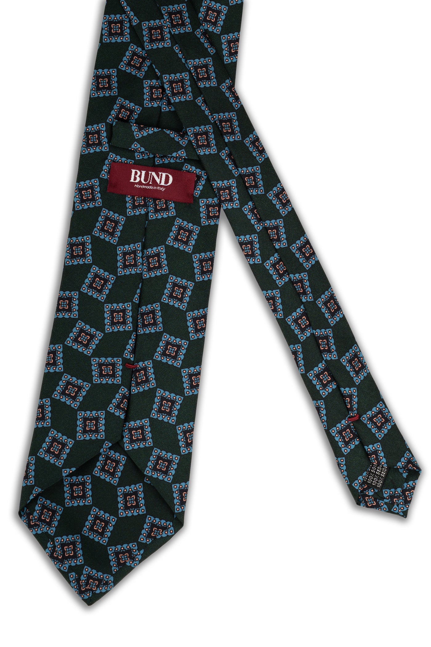 Corbata Geométrica Verde de seda - BUND
