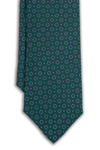 Corbata Microflores Aguamarina de seda - BUND