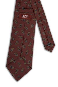 Corbata Amebas Burdeos de seda - BUND