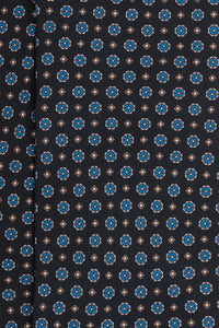 Corbata Microflores Azul Oscuro de seda - BUND