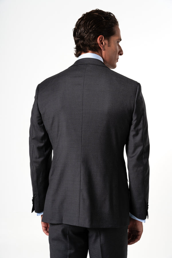 Plain Wool Dark Grey Suit