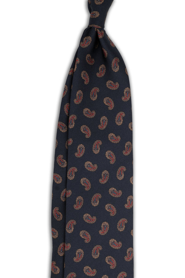 Corbata Amebas Azul Marino