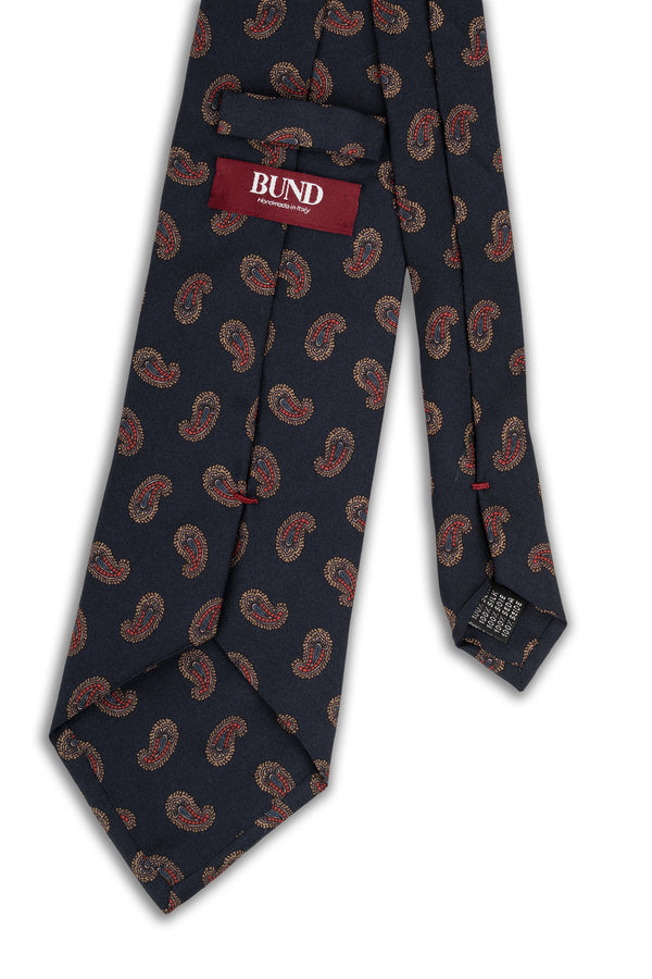 Corbata Amebas Azul Marino