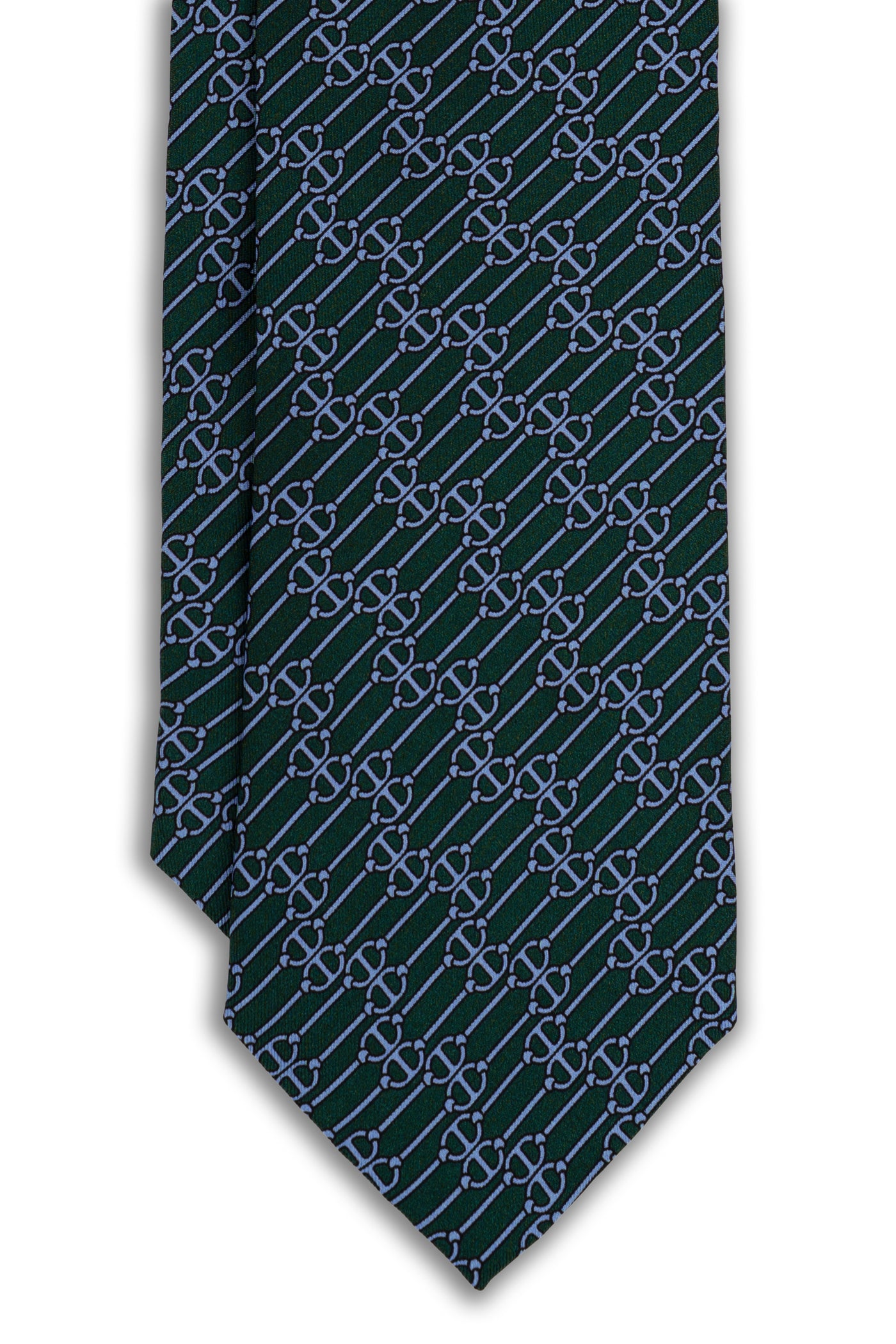 Corbata Cadenas Verde de seda - BUND