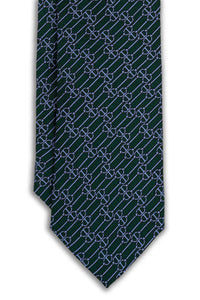 Corbata Cadenas Verde de seda - BUND
