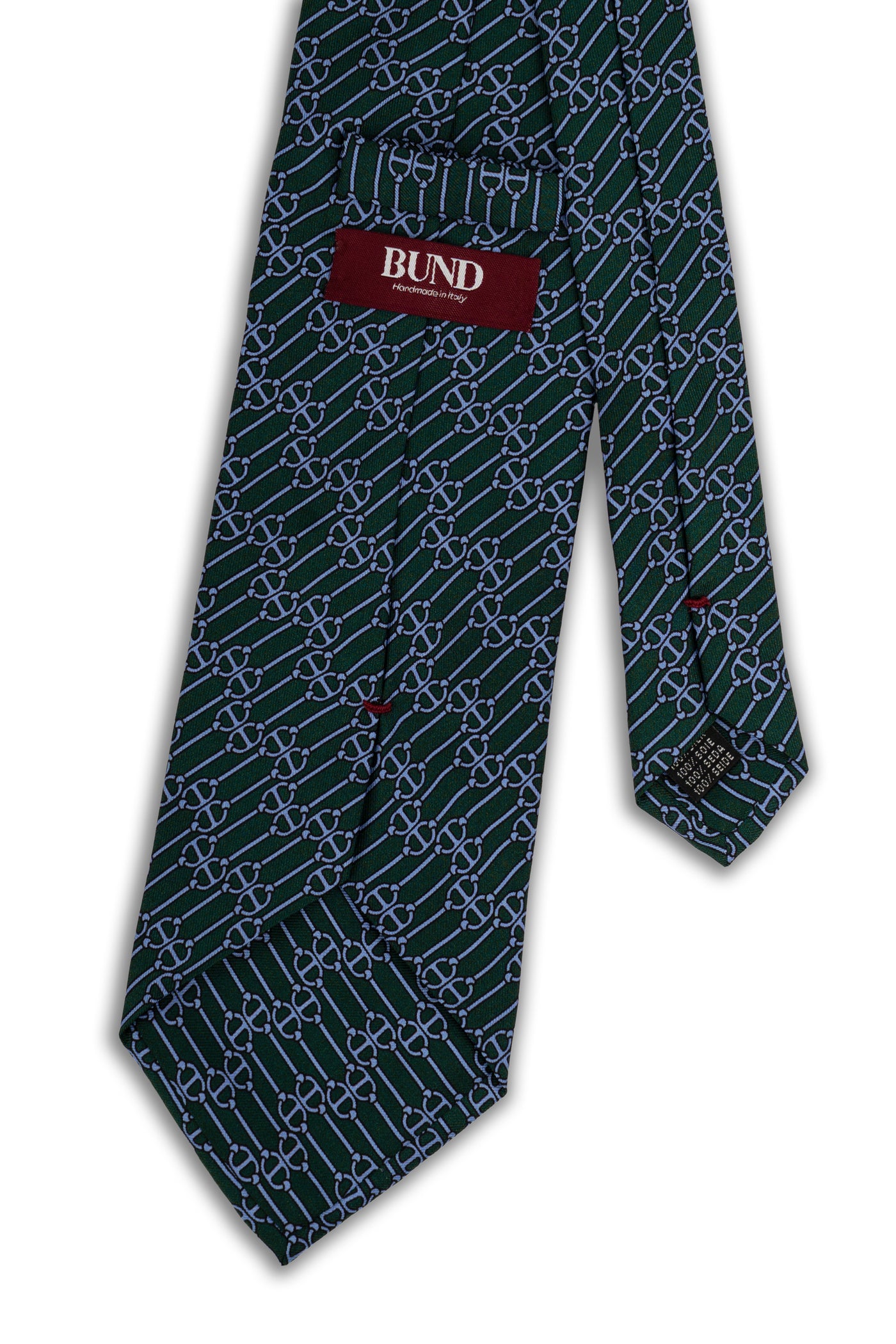 Corbata Cadenas Verde de seda - BUND