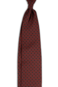Corbata Microflores Burdeos de seda - BUND