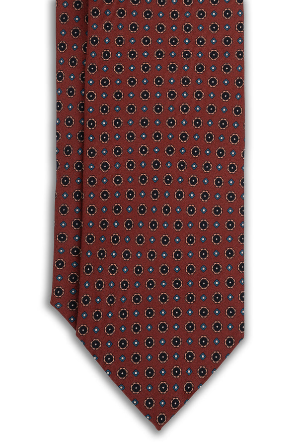 Corbata Microflores Burdeos