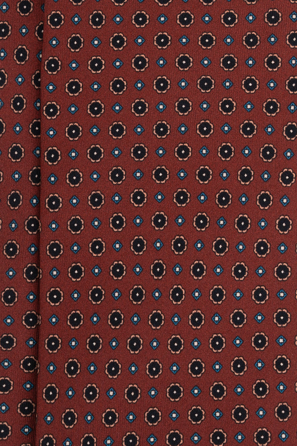 Corbata Microflores Burdeos