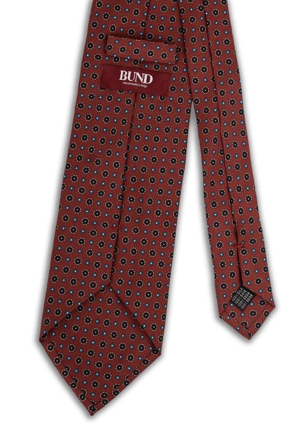 Corbata Microflores Burdeos