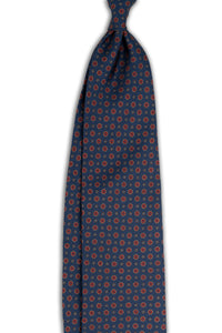 Corbata Microflores Azul de seda - BUND