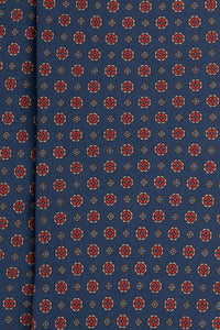 Corbata Microflores Azul de seda - BUND