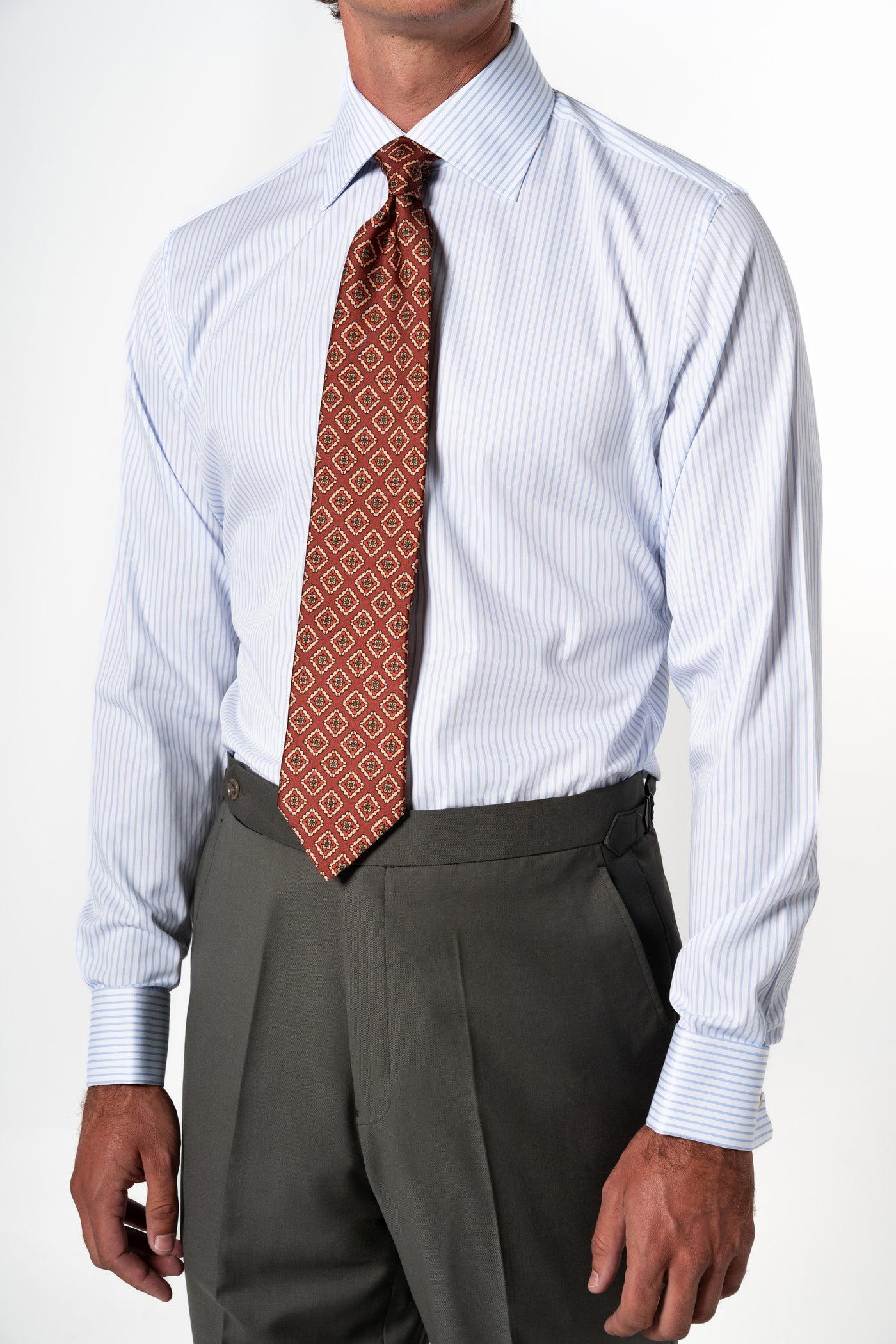 Stripes Light Blue Business Shirt