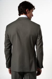 Plain Wool Olive Green Suit