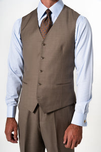 Plain Wool Vison Tailoring Vest Single