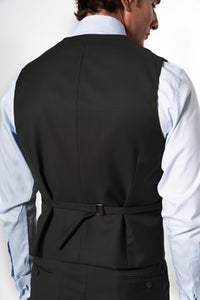 Plain Wool Dark Green Tailoring Vest Single