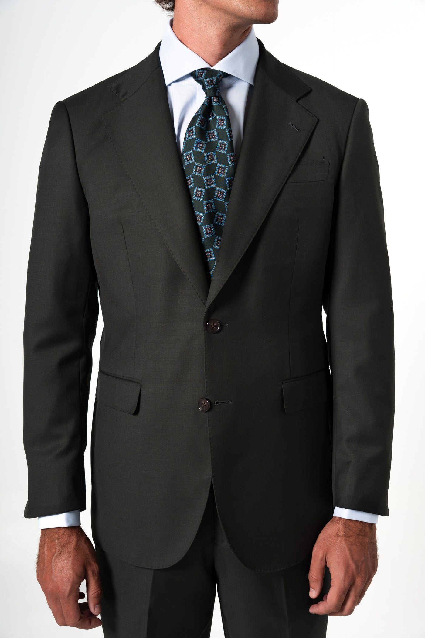 Plain Wool Dark Green Tailoring Jacket